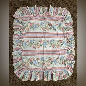 The Company Store Cotton Floral Print Ruffles Pillow Case